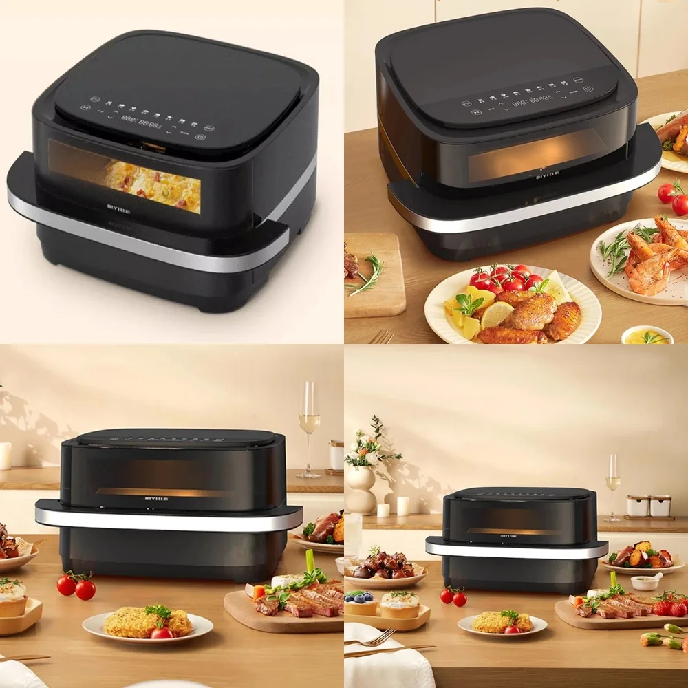 Air Fryer for Home Use Large Capacity Pizza Oven Multifunctional Visual Smart Electric Oven for Kitchen Cooking Appliances