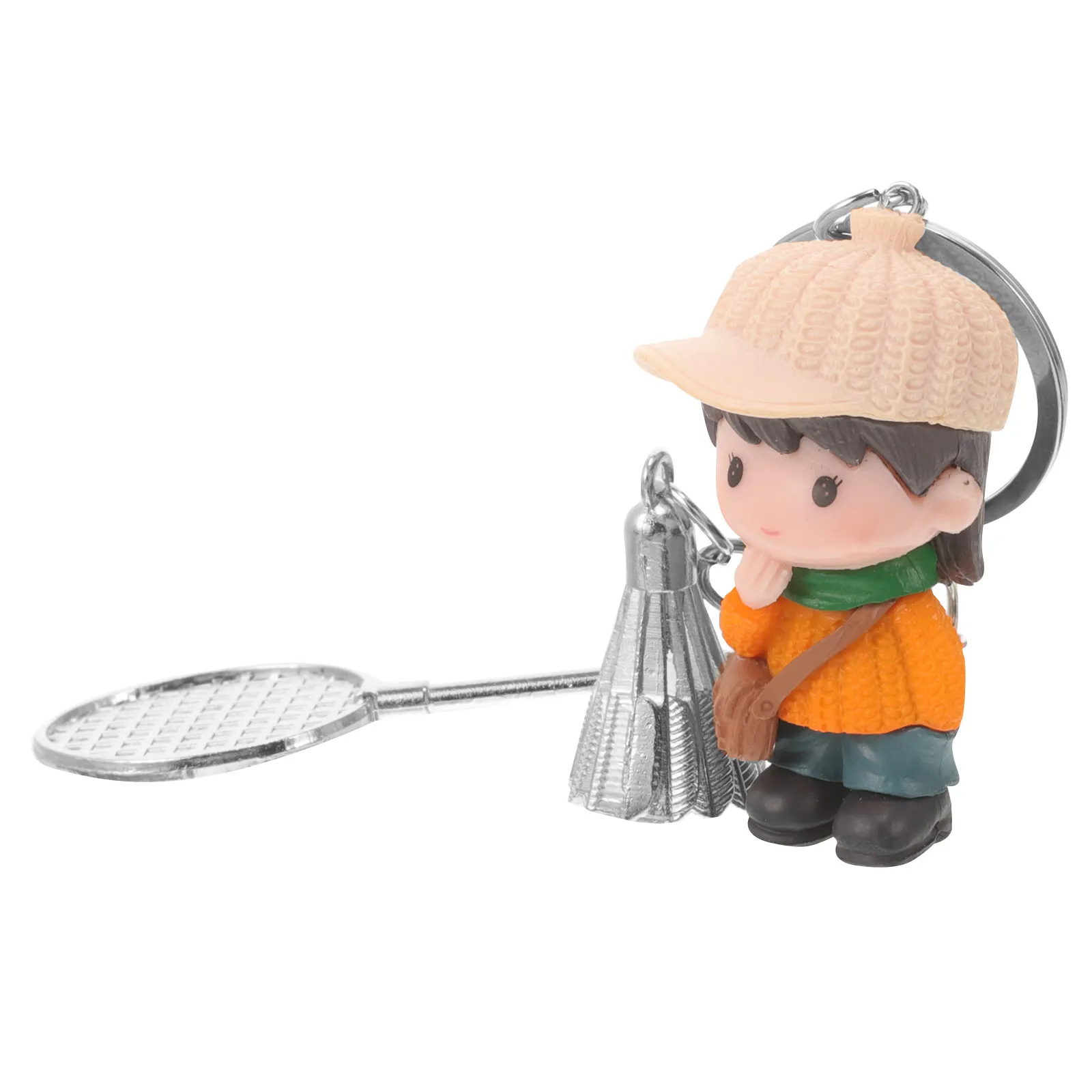 

Милый брелок-подвеска для ключей в виде ракетки для бадминтона, оригинальный брелок для женщин, мужчин, детей, украшение для сумки, ключей от машины, спортивный шик, портативный подарок