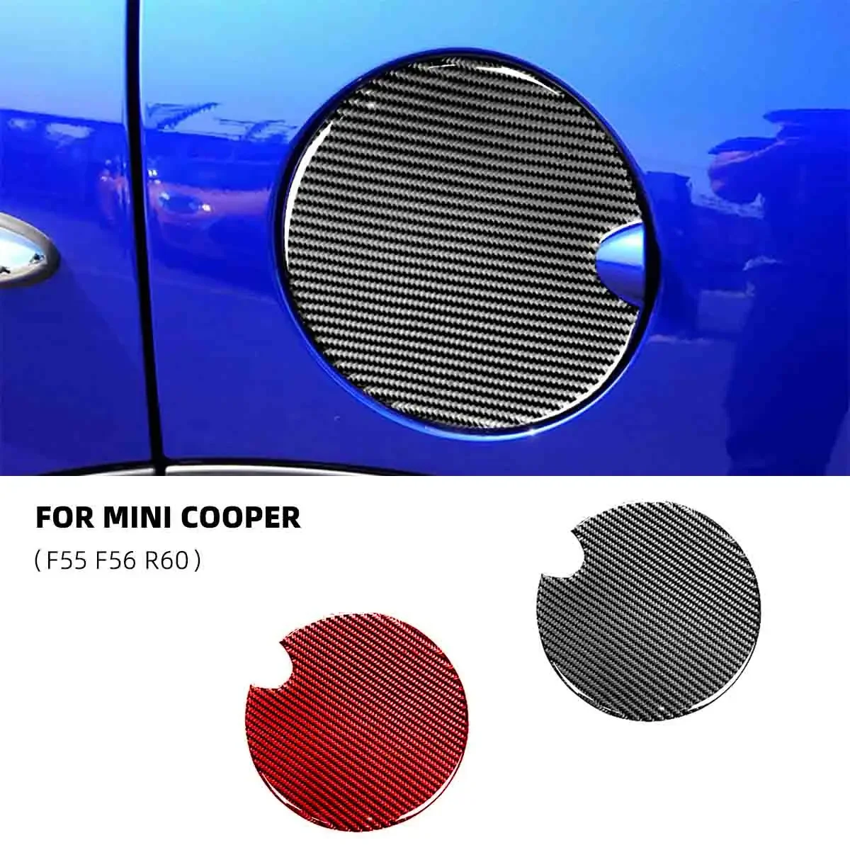 

Real Carbon Fiber For Mini Cooper F55 F56 F57 Fuel Tank Cover Protected Car Sticker Accesorios Para Auto Voiture Car Accessories