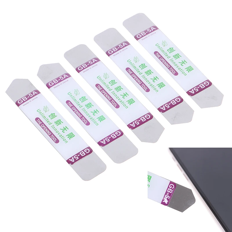 

2/5Pcs Stainless steel Silve Metal Flat Spudger Soft Blade Pry Bar Open Repair Tool Kit Phone Repair