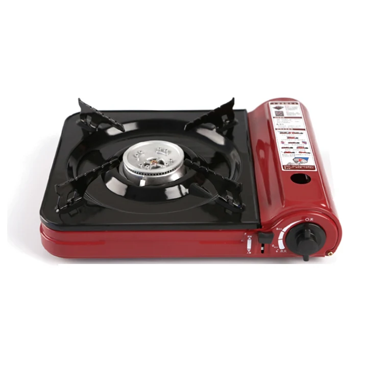 

Portable Butane Gas Stove Survival Kit Mini Camping Outdoor Hiking Topflame Red Custom Logo Color Box Gas Cooktops 8pcs B-611-9