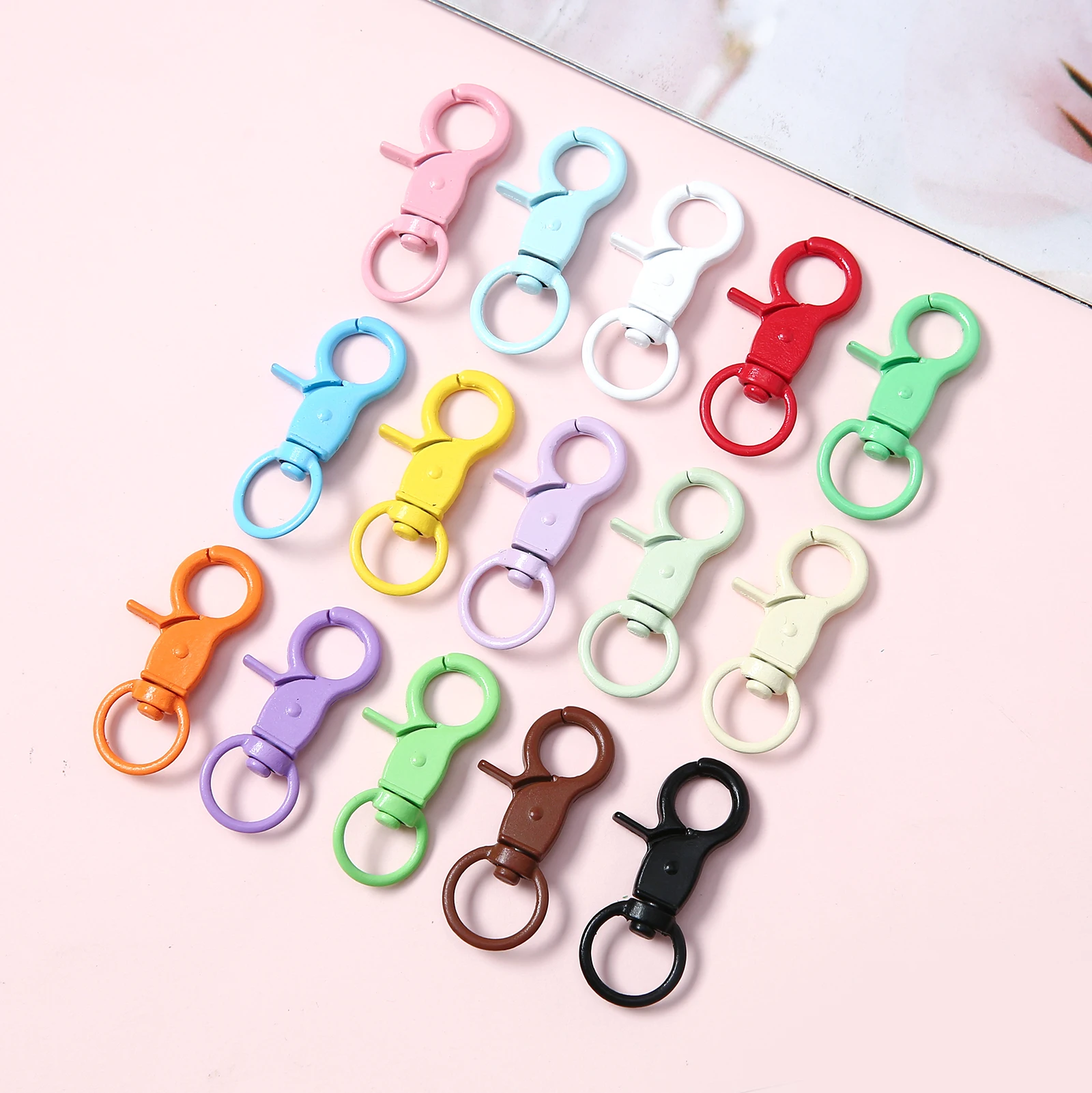 

5/10/20/50 PCS Colorful Metal Lobster Clasp Keyrings Buckle Key chain DIY Accessory Jewelry Making Findings