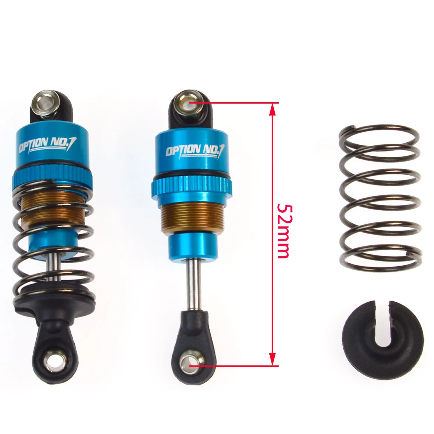Aluminum Shock Absorbers Oil Dampers for 1/10 Tamiya TT-01, TT-02, M-03, M-04, M-05, M-06 RC Drift Cars and Touring Car Upgrade view 3