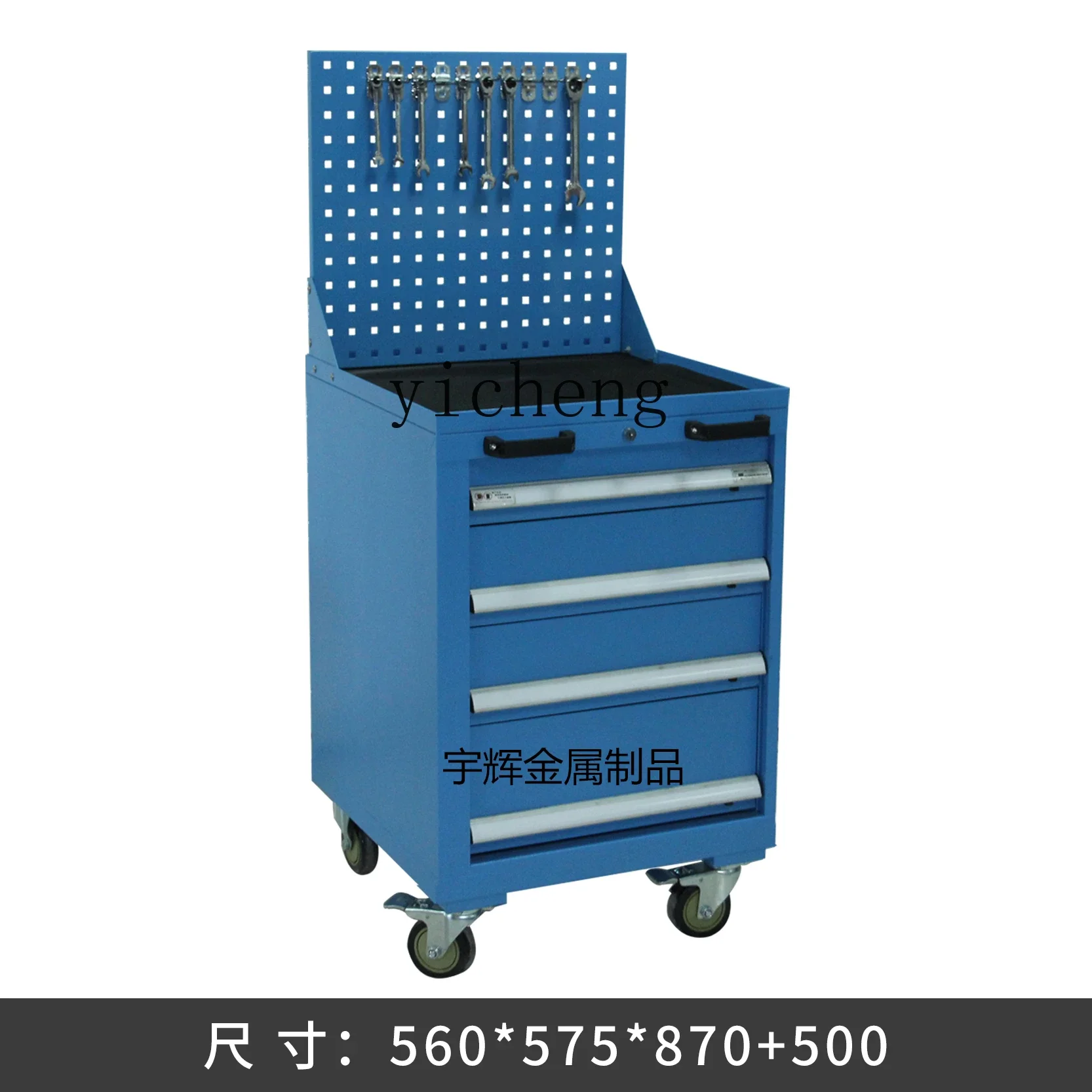 

Прочный аппаратный шкаф для инструментов Ящик для инструментов для обслуживания мастерской из железных листов Двойной дверной шкафчик Многофункциональное хранилище