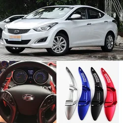 2pcs Aluminum Steering Wheel Shift Paddle Shifter Extension For Hyundai Elantra 2014-2017 Car-styling