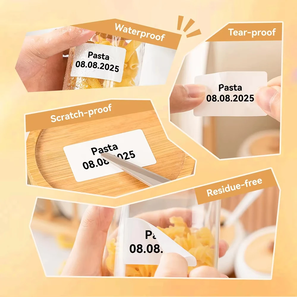 Thermal Labels For Marklife P50 Printer Label Tape Paper Waterproof & Oilproof Thermal Self-adhesive Paper Printer StickerRoll