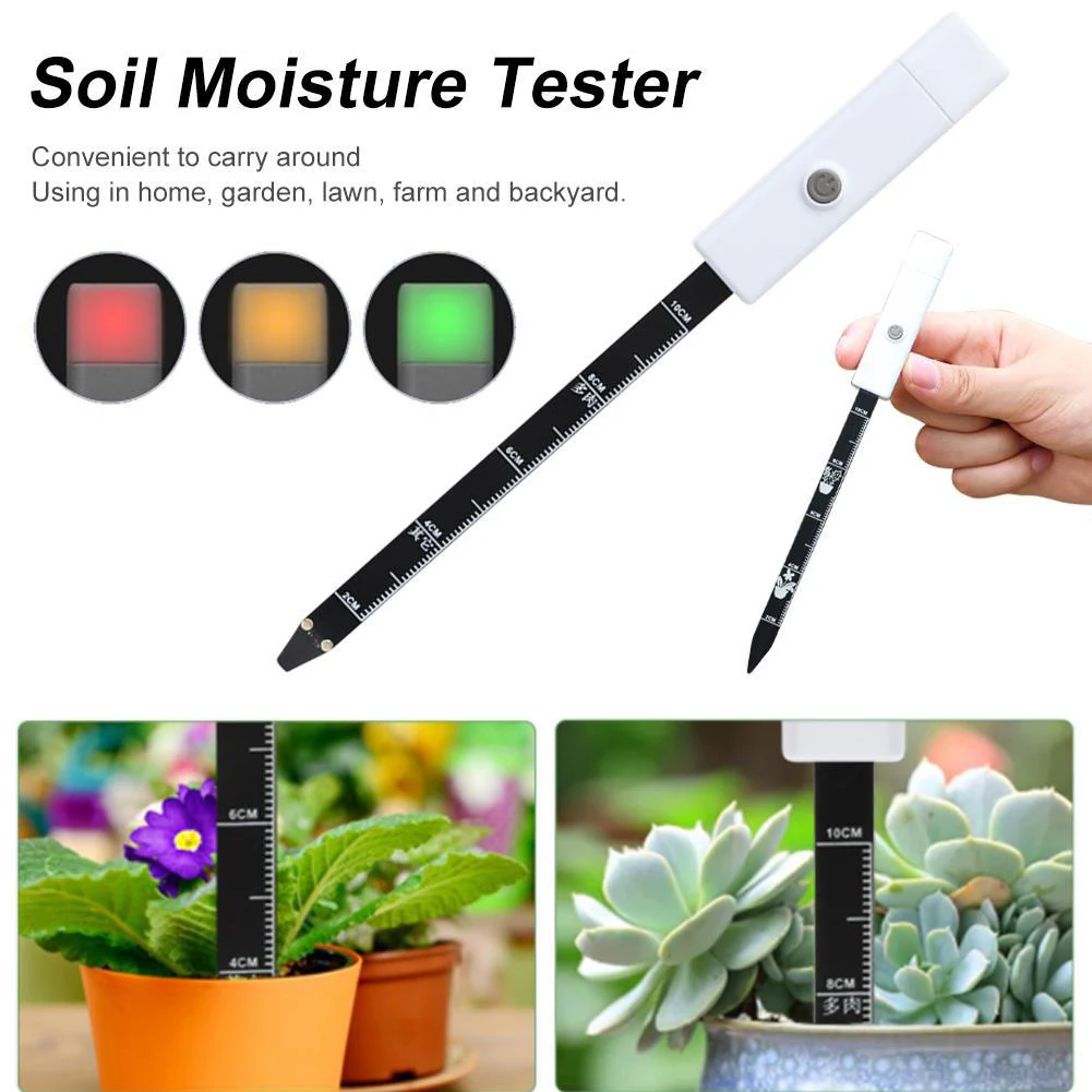 Keep Your Plants Thriving with this Smart Probe Moisture Meter  3 Color Indicator Lights  Suitable for Indoor and Outdoor Use