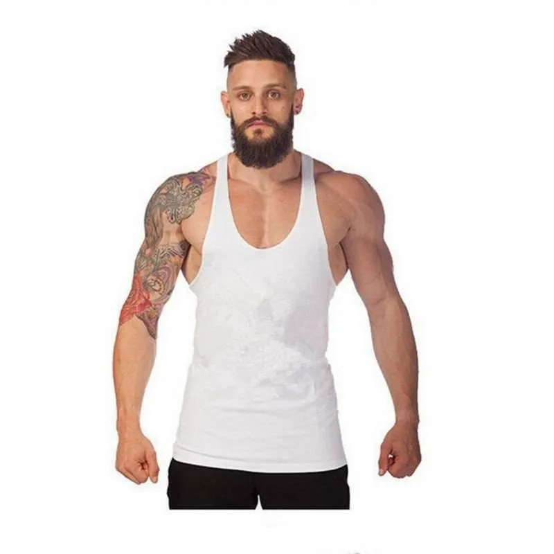 2020 Summer Plus Size Men Clothing Tank Tops Black White Gray Singlets Sleeveless Fitness Men Vest Casual Bodybuilding Vest New