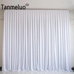 2x2/3x3M White Backdrop Party Curtain Non Transparent Lycra Photo Booth Backdrop Event Drapes Fabric Decoration for Baby Shower