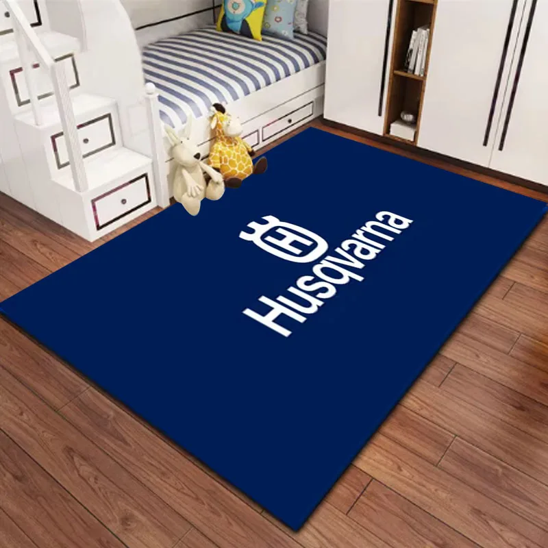 H Logo Motorcycle Carpet Garage Mat Racing Cool Moto Display Motorcycle Display Bedroom Mat Anti-slip Home Decor Hallway Rug