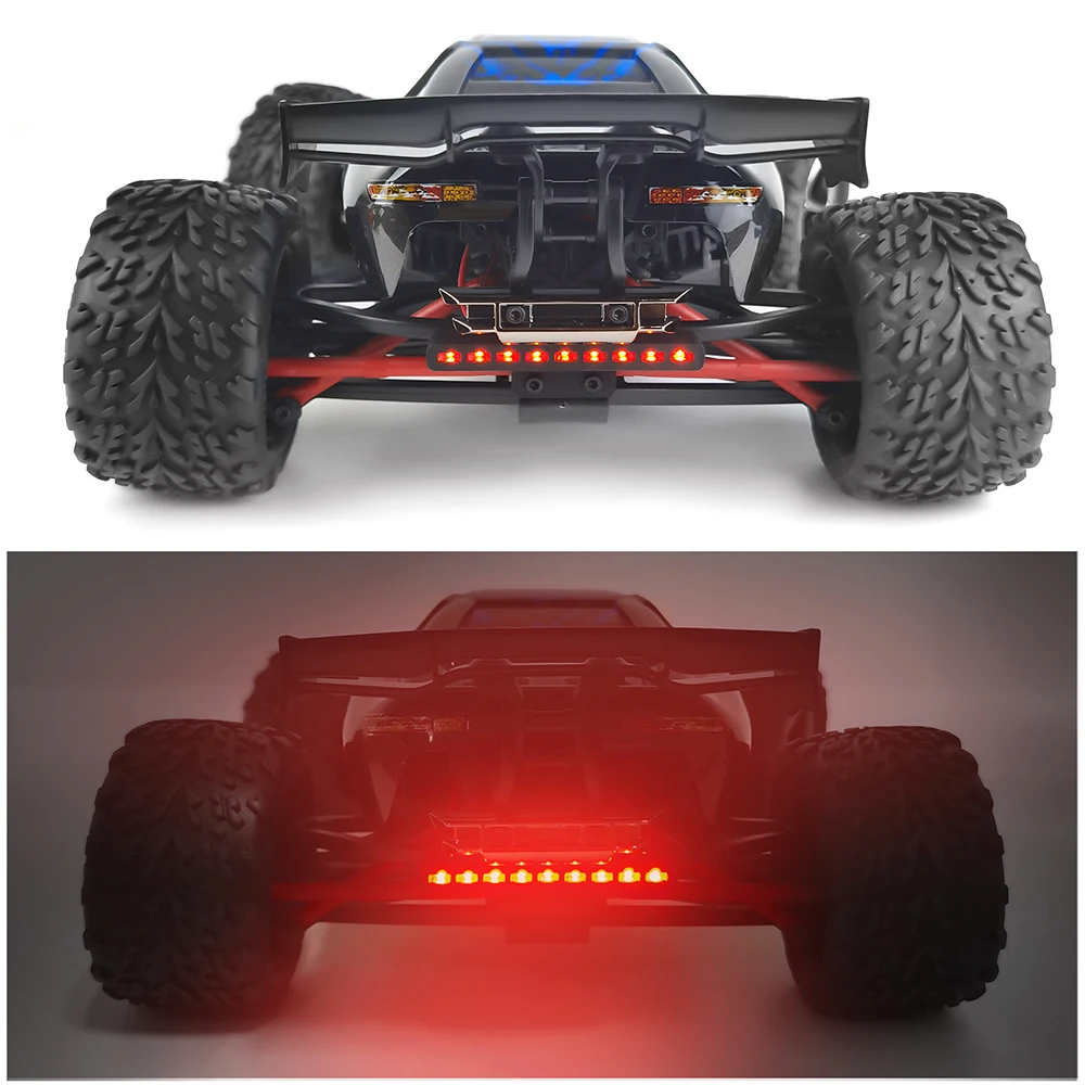 YEAHRUN 1 مجموعة المصابيح الأمامية الذيل مجموعة أضواء LED ل Traxxas E-REVO 1/16 فرش الوحش مركبة يتم التحكم بها عن بُعد # 71076-3 أجزاء الديكور