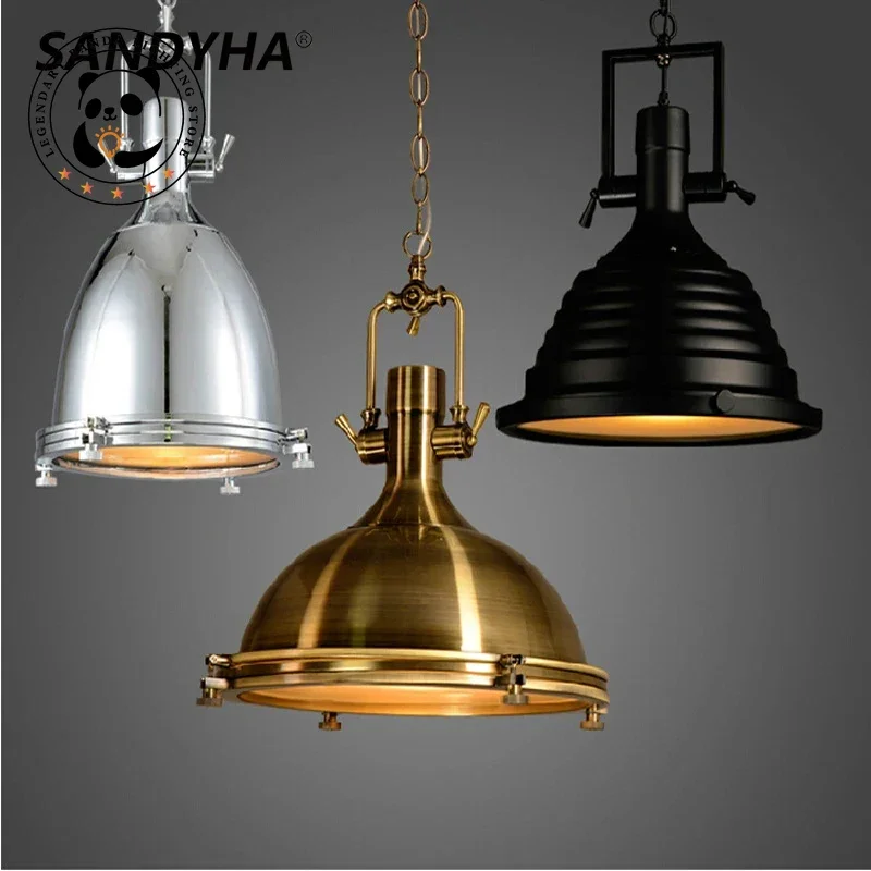 Imagem -05 - Nordic Retro Pendant Lights Luminárias Industriais do Candelabro Brilho Metálico Ajuste para o Quarto Sala de Jantar Bar Café Decoração do Lar