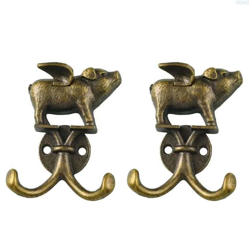 23GA Creative Pig Shaped Wall Hook for Organizing Clothes Keys Home Decoration