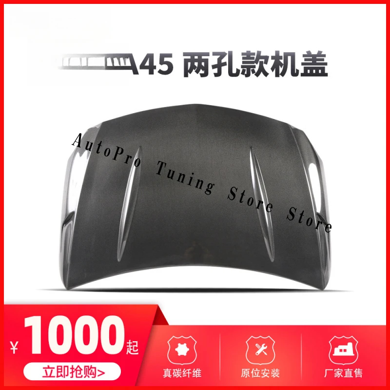 

Top quality Applicablew176Carbon Fiber HoodA45HoodA45Two-hole modified engine cover available in stock at the factory