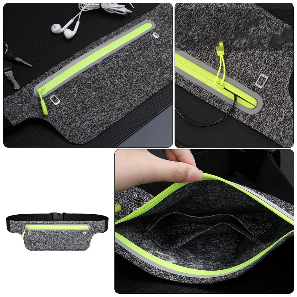 حقيبة حزام الجري مقاومة للماء من مادة النايلون للجنسين، تصميم مثالي لتمارين الصالة الرياضية والركض وركوب الدراجات والمغامرات وحقيبة الخصر