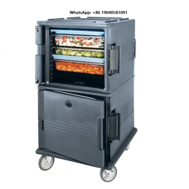 UPC1600 Thermal Hot Box Food Warmer Durable Superior Insulated Food Pans Carrier with Dolly Transport Container