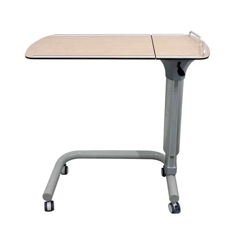 

Mobile dining table Wood grain two-color bedside Hospital Nursing home Lifting mobile Flip dining table
