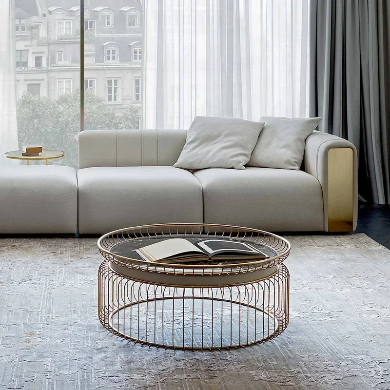 Light luxury high-end marble round several combinations