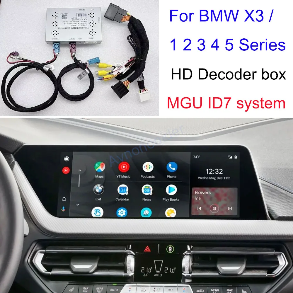 

HD Trajectory Decoder Reverse Camera For BMW X3 1 2 3 4 5 Series G20 G21 2019~2022 MGU ID7 12.3 inch OEM Original Screen Upgrade