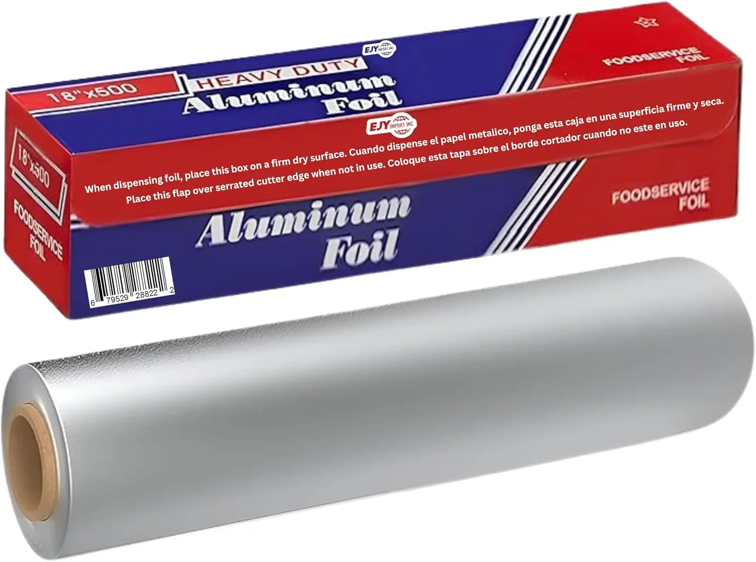 

18" x 500 ft Heavy Duty Aluminum Foil, Commercial Grade for Cooking & Baking