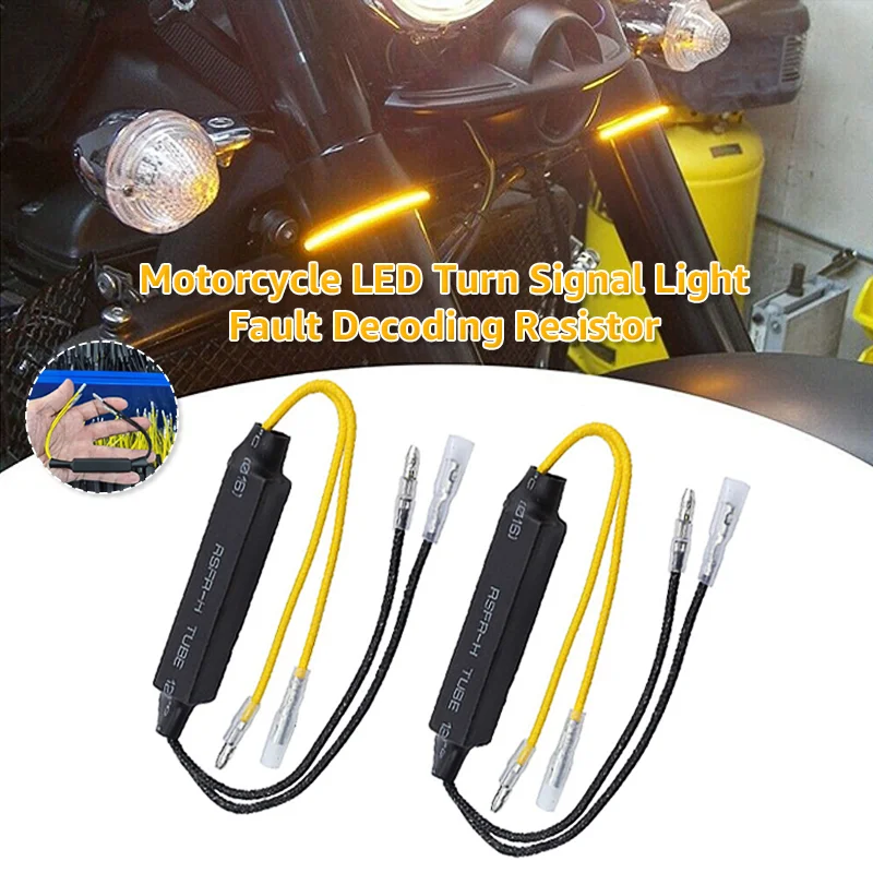 2/4 Pcs 12V 21W Resistance Decoder Motorcycle LED Turn Signal Light Fault Eliminator Motorcycle Flasher Signal Lamp Accessories