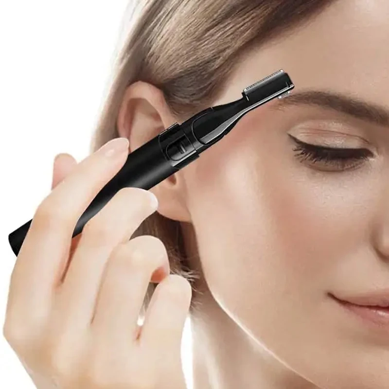 

Electric Eyebrow Trimmer Razor Brow Shaping Portable Shaving with Duals Cutter Head Design Washable Hair Trimmer Razor Tools