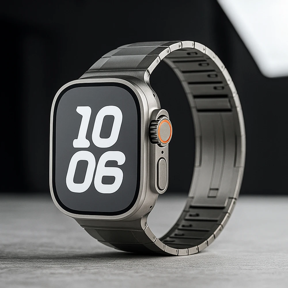 

Роскошный металлический ремешок для Apple Watch Ultra 3 49 мм серии 11 10 46 мм 42 мм Ремешок из нержавеющей стали для iWatch 9 8 7 6 SE 40 44 38 45 мм