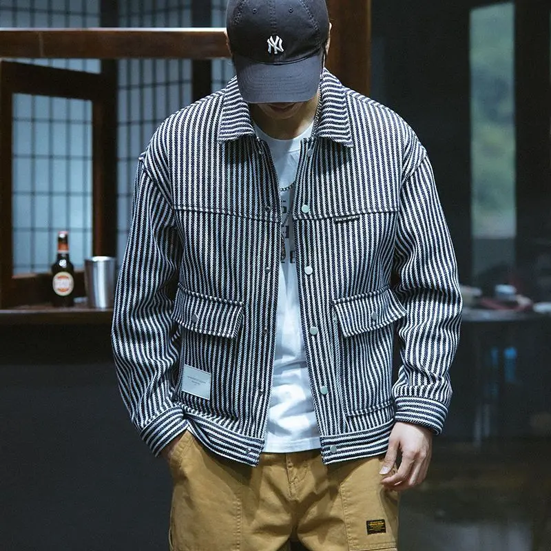 Spring Slimming Fashion Casual Shirt Jacket Versatile Spring Autumn Stylish Big Pocket Loose Floral Blouse Hiphop Streetwear
