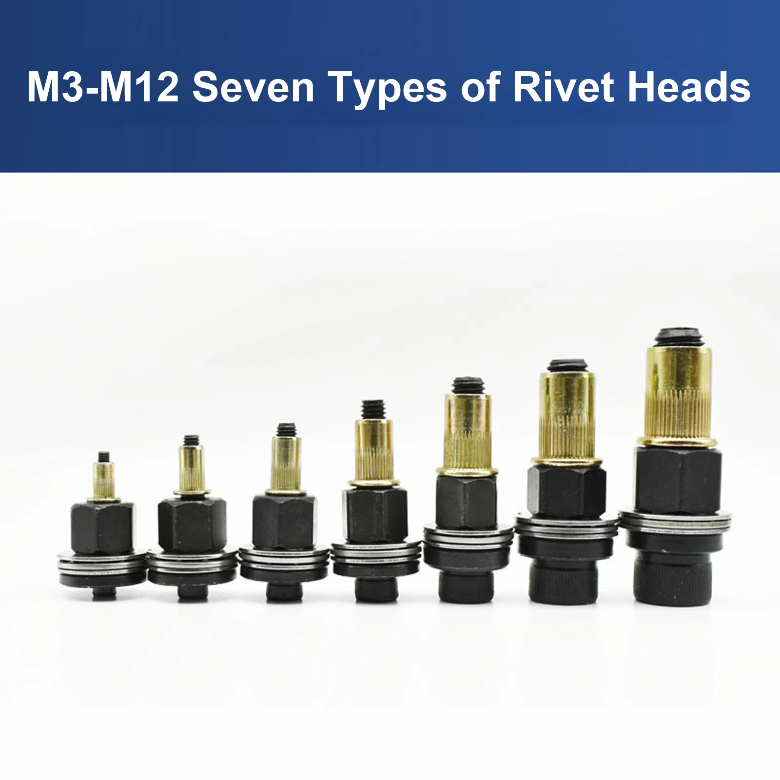 

Набор из 7 клещей для заклепочных гаек с насадками M3-12, ручные и электрические насадки для заклепочных гаек, предназначенные для металлических инструментов, адаптер, ремонтный аксессуар