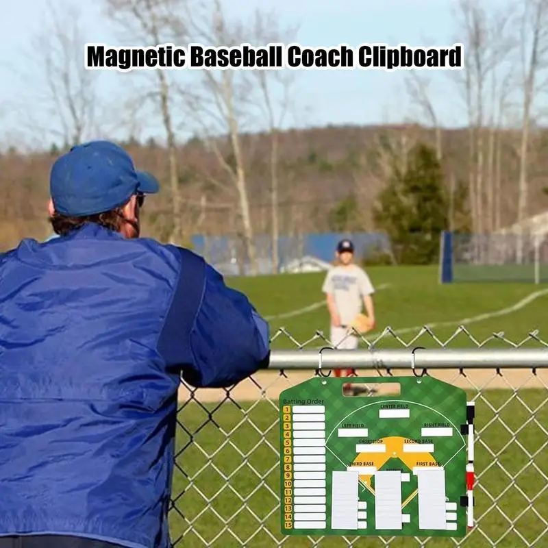 

Cards Magnetic Baseball Board Sturdy Baseball Clipboard Reusable Baseball Board For Coaches Softball