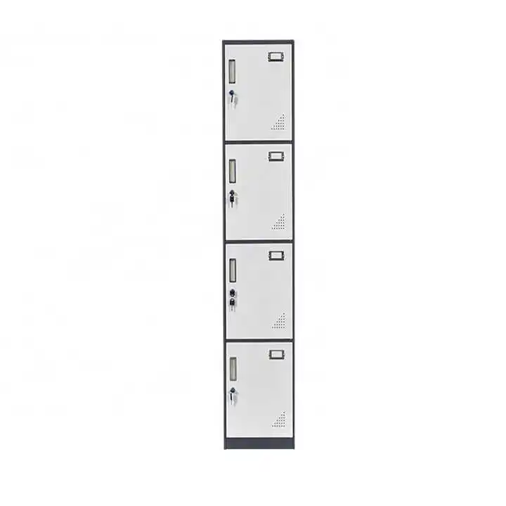 Modern Simple Single 4-Door Strong Load-bearing Steel Locker Durable Cupboard Bedroom Living Room Furniture Practical Assembly