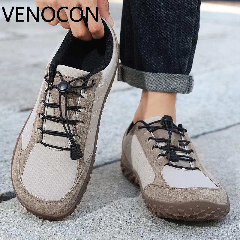 VENOCON Barefoot Ground Feel Versatie Style Wide Airy Mesh Toe Box Minimal Heel Stack Lining Walking Shoe Footwear Sneakers