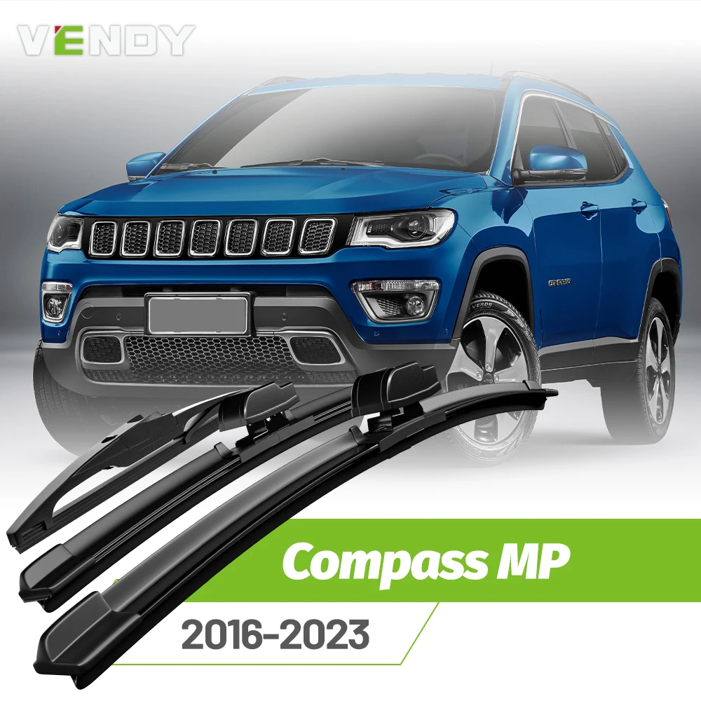

Front & Rear Wiper Blades Set For Jeep Compass MP MK2 2016-2023 Windshield Windscreen Window Rain Brushes 24"+18"+10"