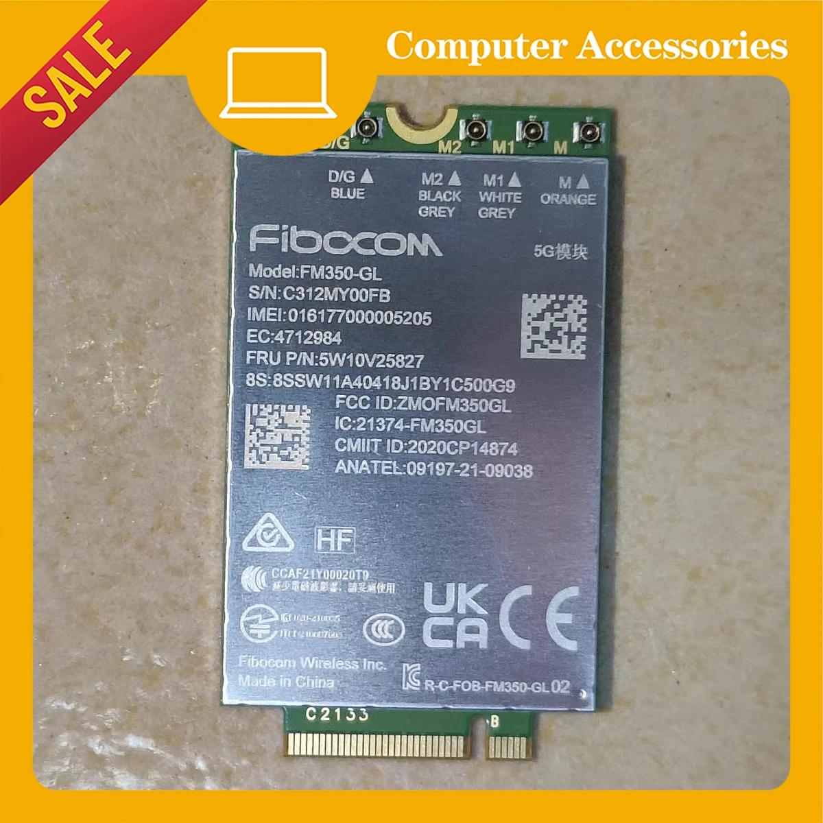 

Для Lenovo X1c 10th X1yoga 7th 2022 5G модуль FM350-GL 5W10V25827