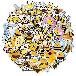 50PCS Creative Bee Cute Cartoon Stickers Decorative Notebook Phone Cases DIY Waterproof Stickers
