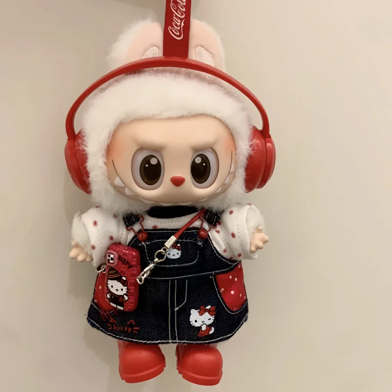 

Новинка 2023 года, одежда Labubu, модная юбка на бретелях Hellokitty, 17 см, кукла, переодевание, виниловые аксессуары для кукол, декор, подарок для девочки