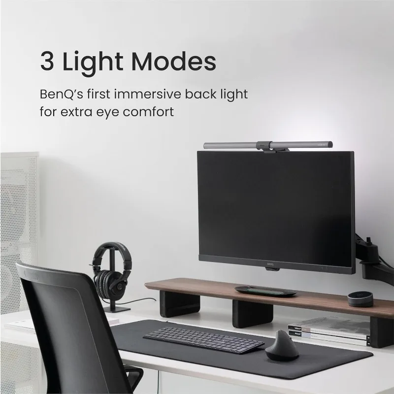 LED Monitor Light/Wireless Controller/Adjustable Brightness and Color Temperature/Eye-Care Monitor Light Bar/No Screen Glare