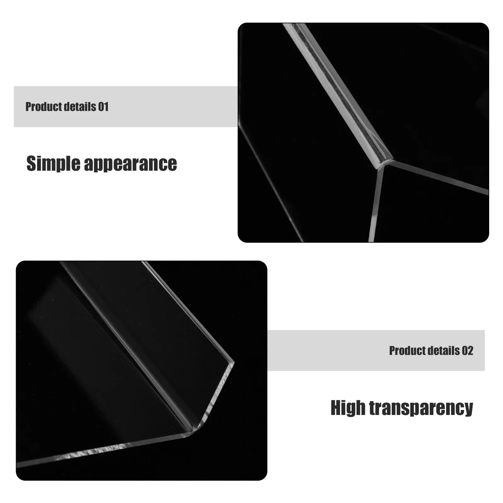 Acrylic Clear Phone Stand Desk Holder Heightened Widened Design Portable Phone Dock for Office Home Travel Display Stand