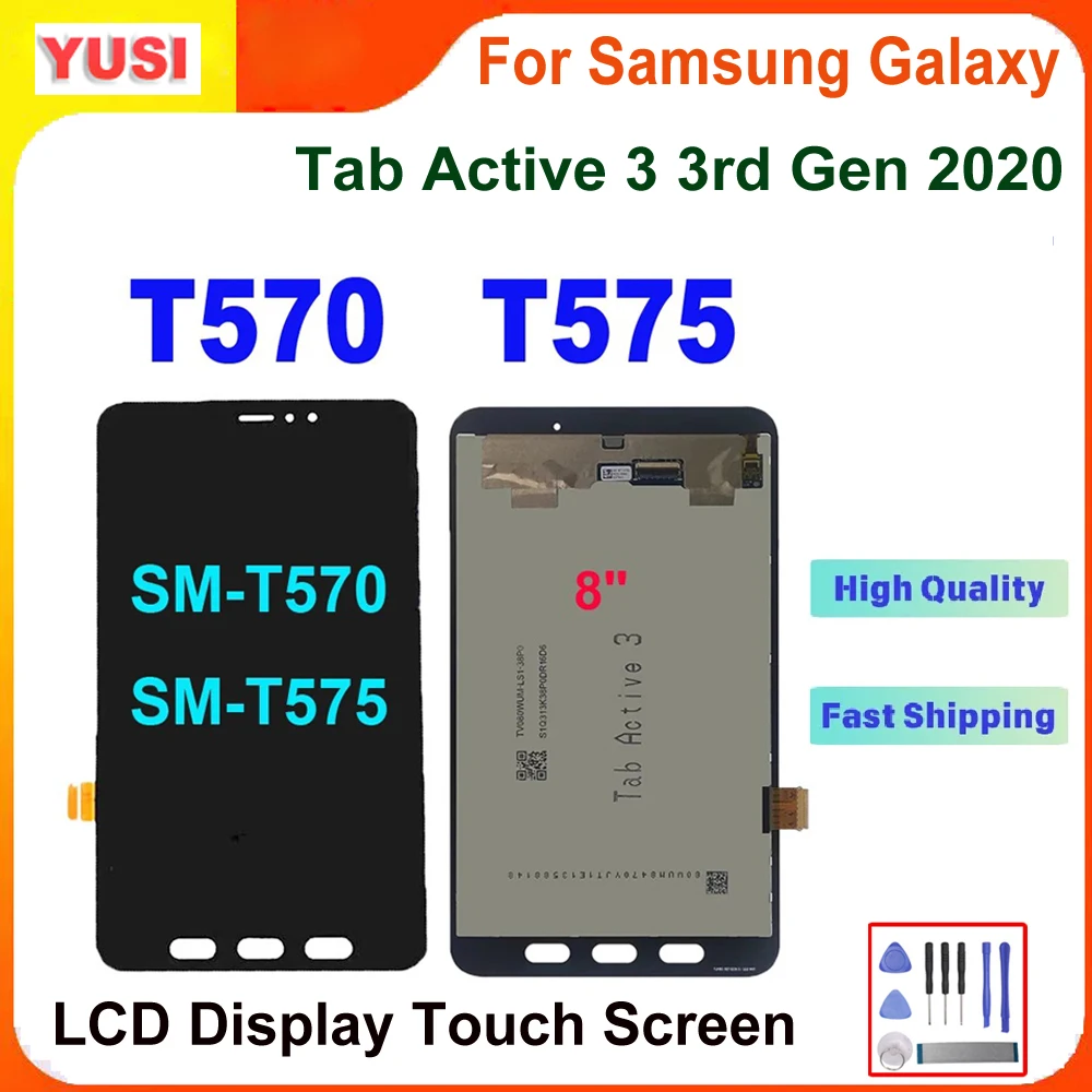 Pantalla LCD de 8'' Probada para Samsung Galaxy Tab Active 3 3.ª Generación T570 T575 SM-T570 con Digitalizador de Pantalla Táctil