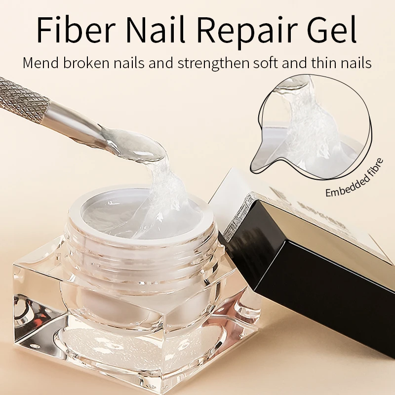 RS NAIL 5ml Fiber Extension Gel Polish Cracked Nail Repair Gel Semi Permanent UV LED Building Construction Gel Varnish Manicure