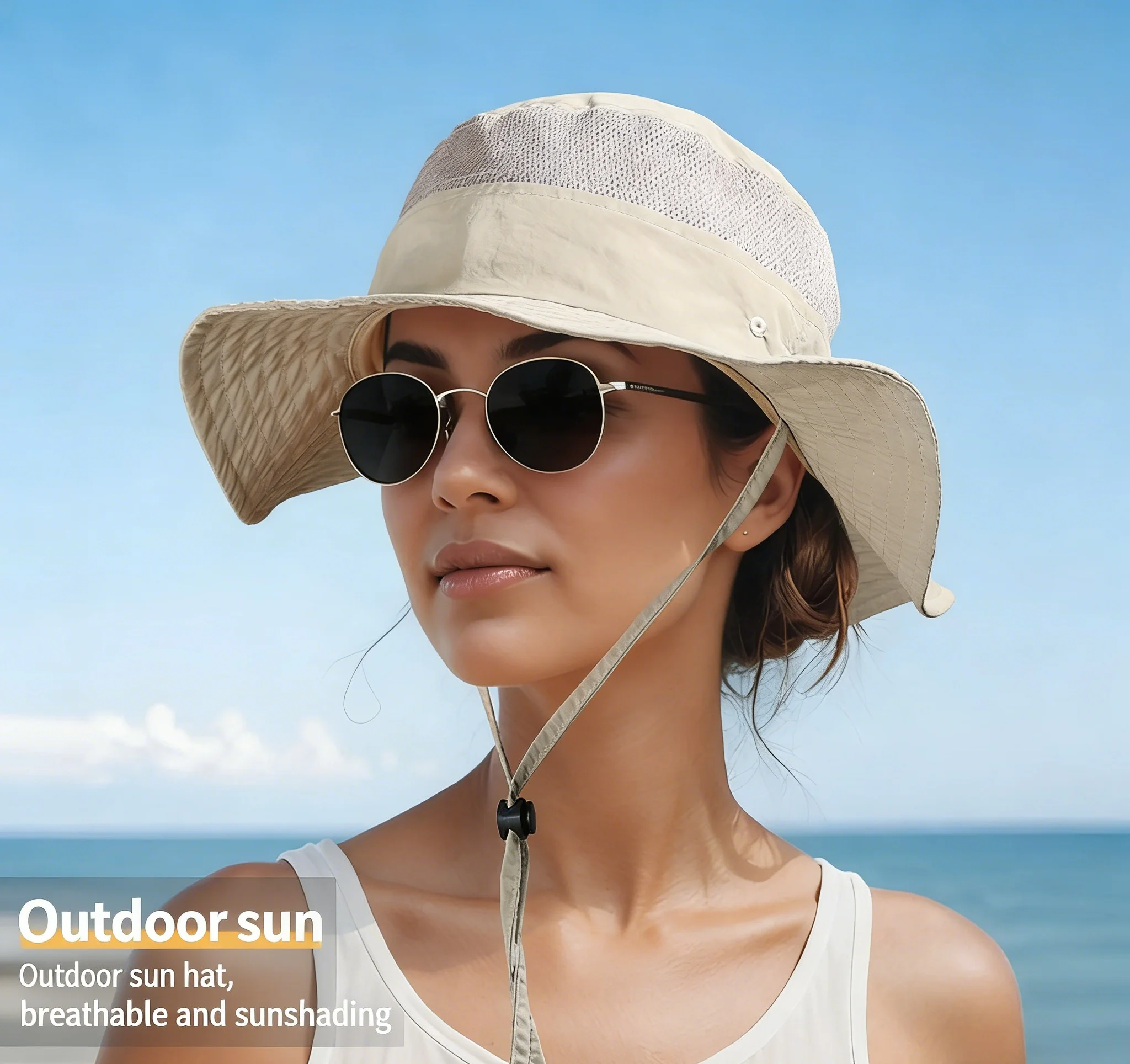 

Summer Sun Hat for Women Breathable Flattering Suitable for Outdoor Use on the Beach Casual Bucket Hat for Men Foldable