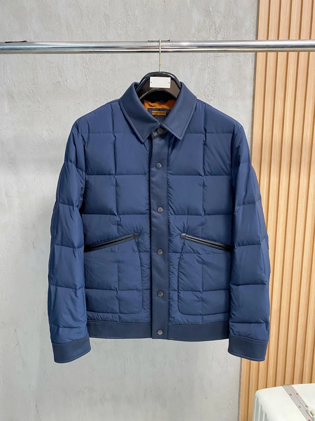 

Italian Sle Men's ort down Jaet 95% White Goose down Warm Collarl Autumn Winter Outerwear Casual Youth Faion