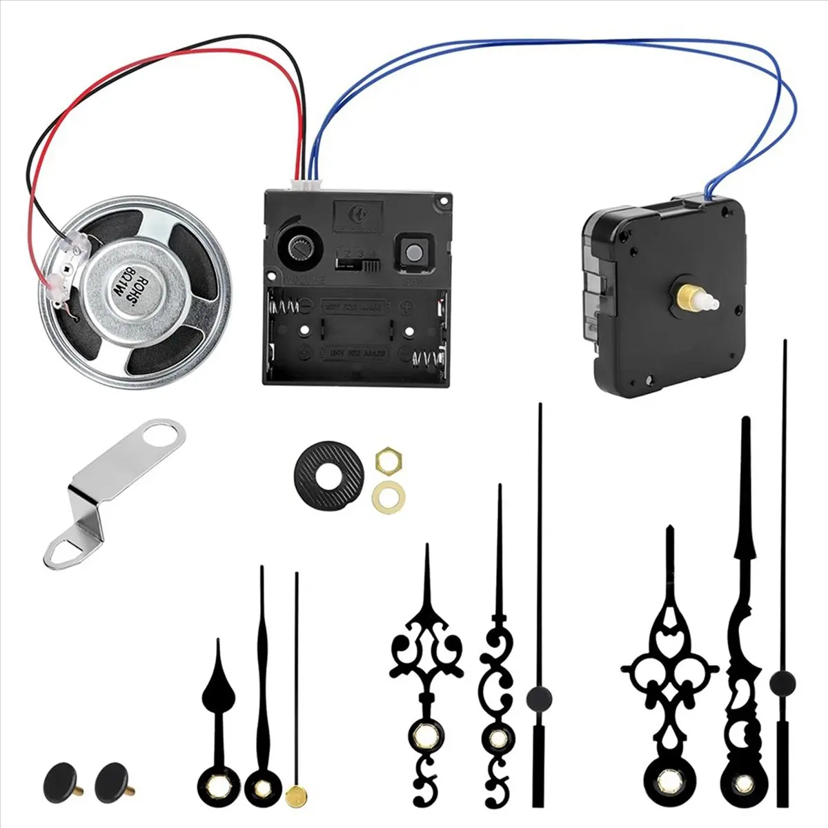 MALL Chiming Clock Mechanism Replacement,with Chime Melody Hour Trigger and 3 Set Hands for Vintage Grandpa Clock Repair Part