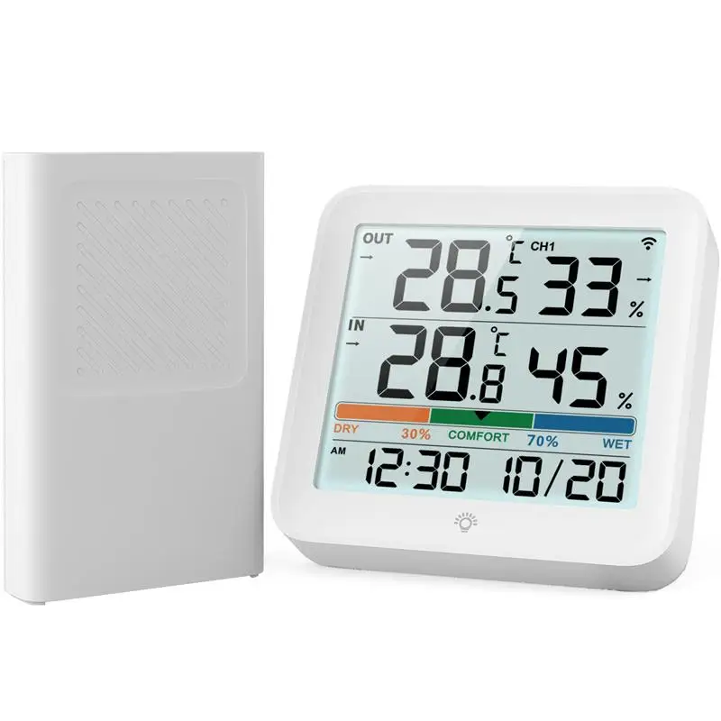 Home Weather Station LCD Digital Temperature Humidity Meter Thermometer Hygrometer Outdoor Temperature And Humidity With Sensor