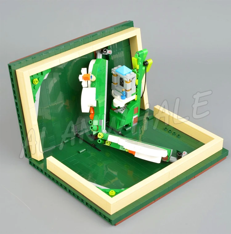 880 Stück Ideen Pop-Up bewegliches Buch Kinderfabel Geschichte Bohnenstange Wolf Giant 11393 Bausteinspielzeug kompatibel mit Modell