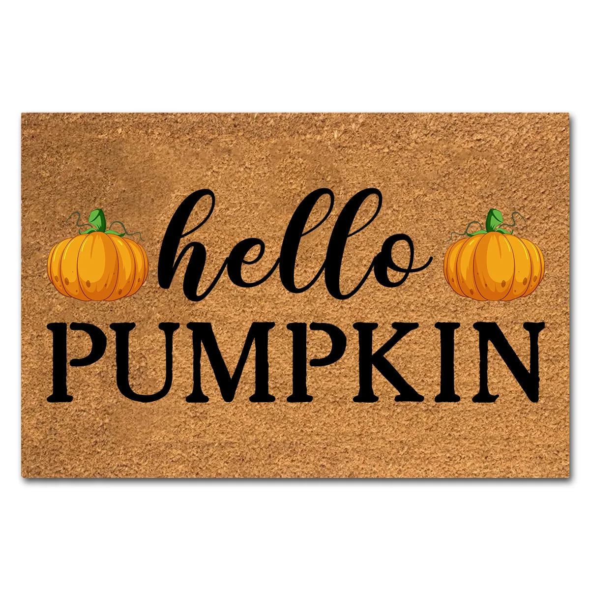 Funny Coir Doormat Hello Pumpkin Halloween Thanks Giving Decor Mat Welcome Front Porch Decor Doormat For The Entrance Way