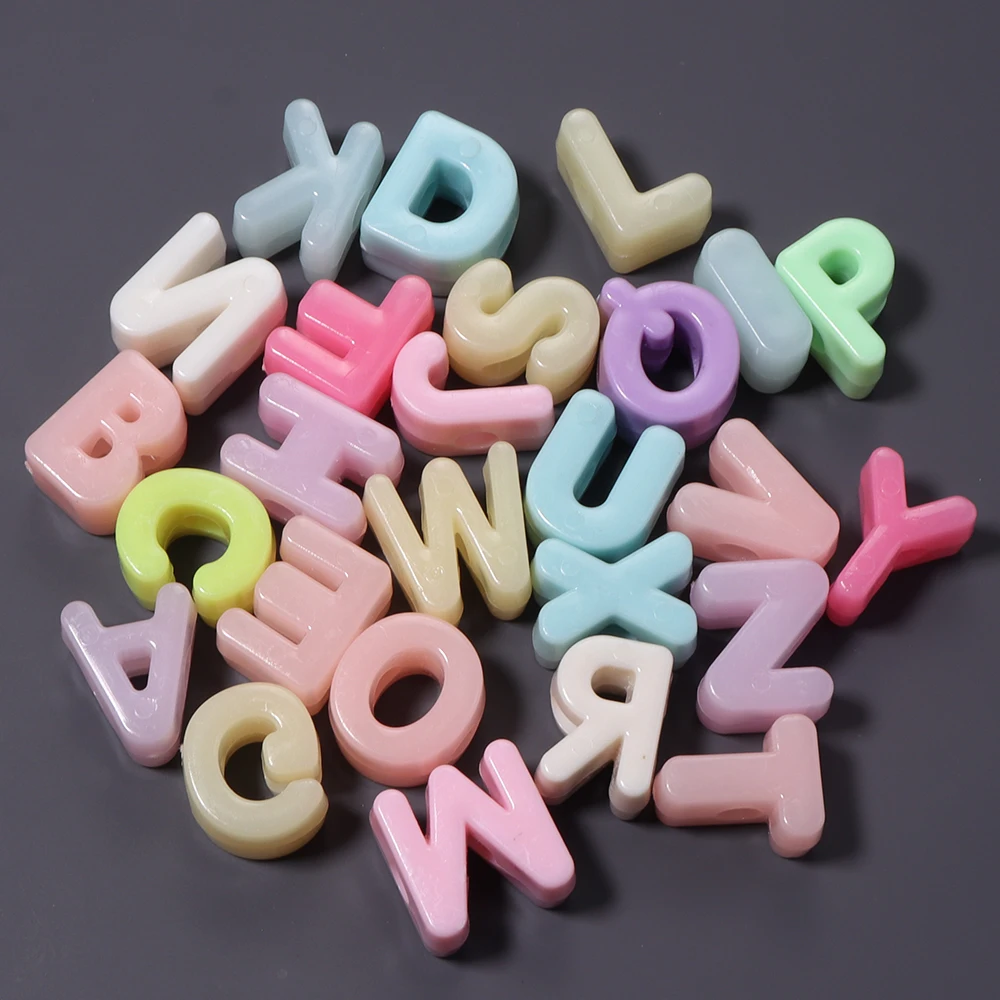 500g Bunte Plastik-Buchstabenperlen mit Großem Loch Lose Abstandsperlen für DIY Armband Schlüsselanhänger Schmuckherstellung Zubehör Großhandel – Detail 7
