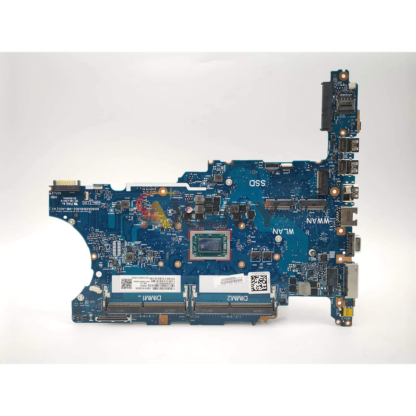 6050A2930301 Para HP ProBook 645 G4 655 G4 Laptop Placa-mãe L12801-601 L12800-601 Com R5-2500U R7-2700U CPU 100% Totalmente Testado