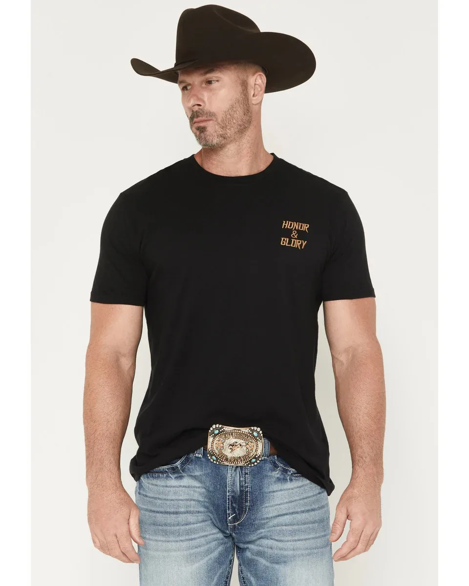 Cody James Men's Honor and Glory Eagle Short Sleeve Graphic T-Shirt High-end Luxury Unisex Style Both of Men and Women