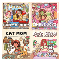 Dog Mom Coloring Books, Lively Scenes, Easy Coloring, For Home Parent - Child DIY, Relax, Unwind, Boost Creativity
